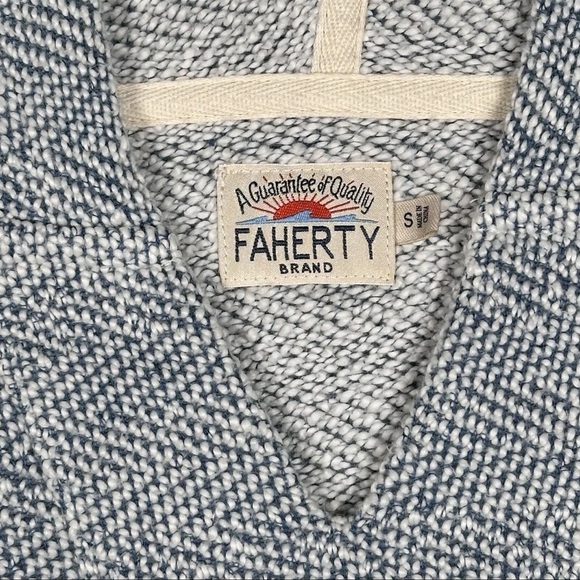 Faherty Brand Men’s Whitewater Cotton Blend Gray Beach Hoodie Size Small - Picture 3 of 12